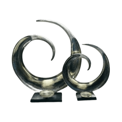 ALUMINIUM SCULPTURE (POLISH) SET OF 2